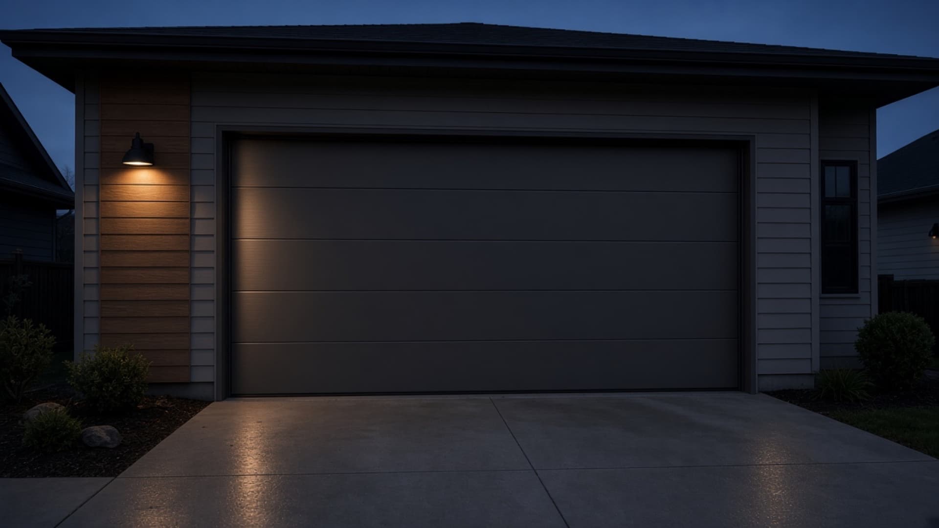 Same home with a modern garage door fully installed